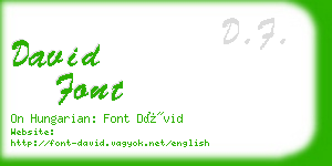 david font business card